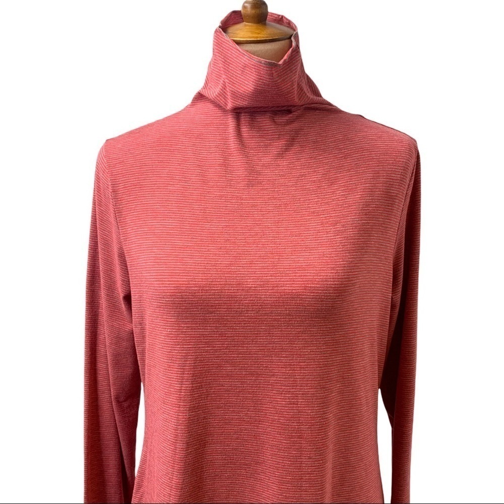 Toad & Co Micro Stripes Turtleneck Top - Picture 2 of 10